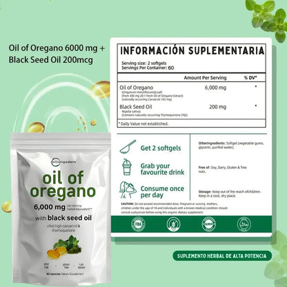 CAPSULAS DE ACEITE DE ORÉGANO!